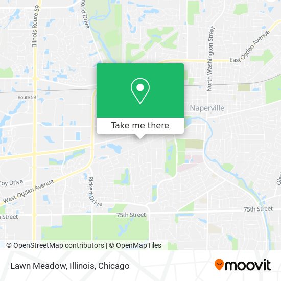 Lawn Meadow, Illinois map