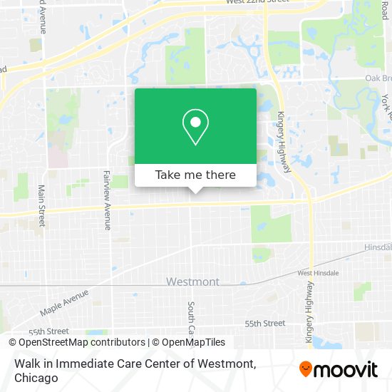 Mapa de Walk in Immediate Care Center of Westmont