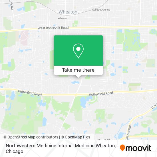 Northwestern Medicine Internal Medicine Wheaton map