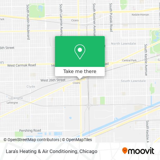 Lara's Heating & Air Conditioning map