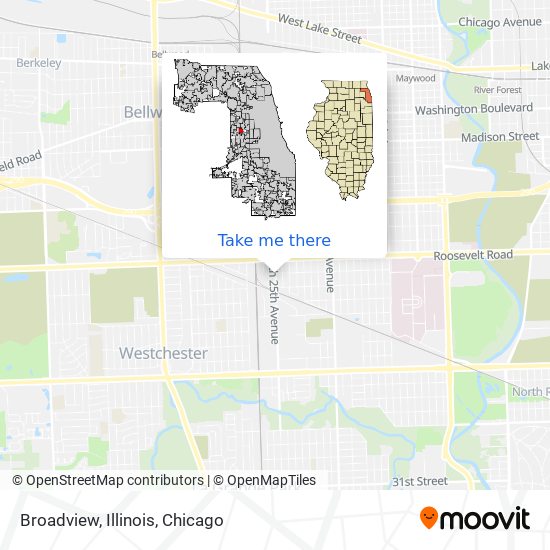 Broadview, Illinois map