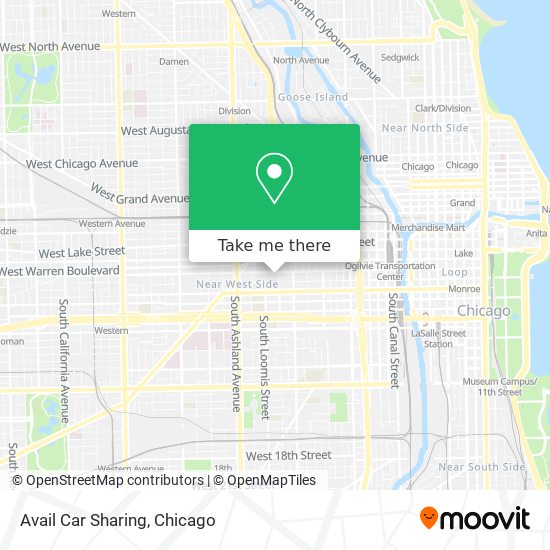 Avail Car Sharing map