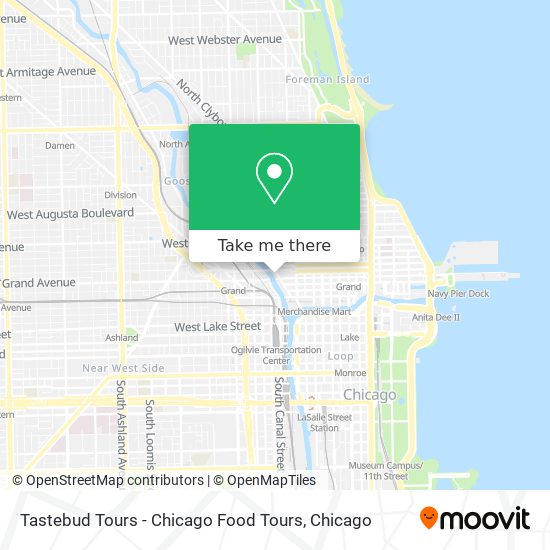 Tastebud Tours - Chicago Food Tours map