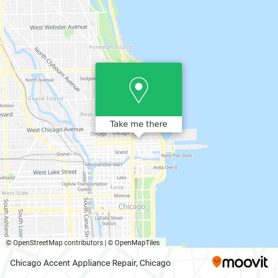 Chicago Accent Appliance Repair map