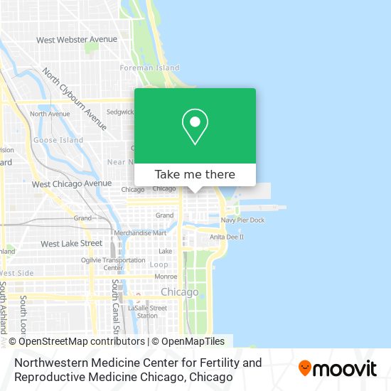 Mapa de Northwestern Medicine Center for Fertility and Reproductive Medicine Chicago