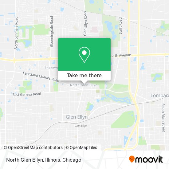 North Glen Ellyn, Illinois map