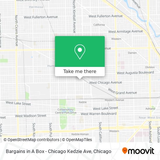 Bargains in A Box - Chicago Kedzie Ave map