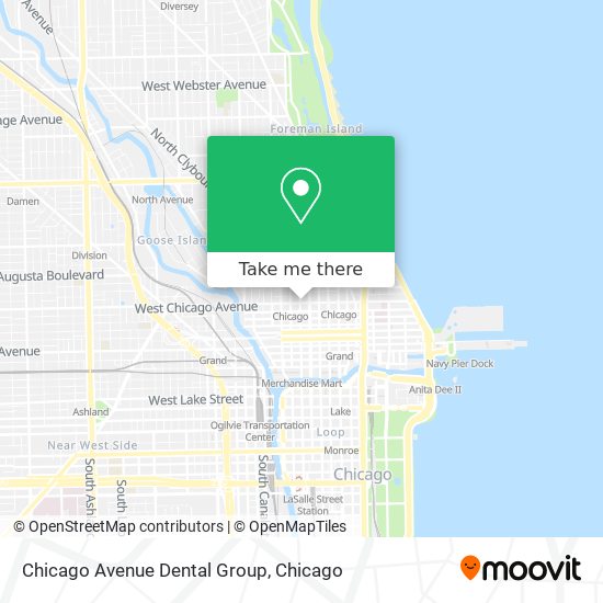 Mapa de Chicago Avenue Dental Group