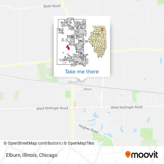 Elburn, Illinois map