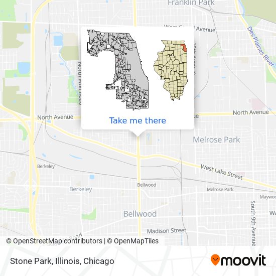 Stone Park, Illinois map