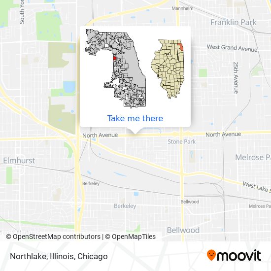 Northlake, Illinois map
