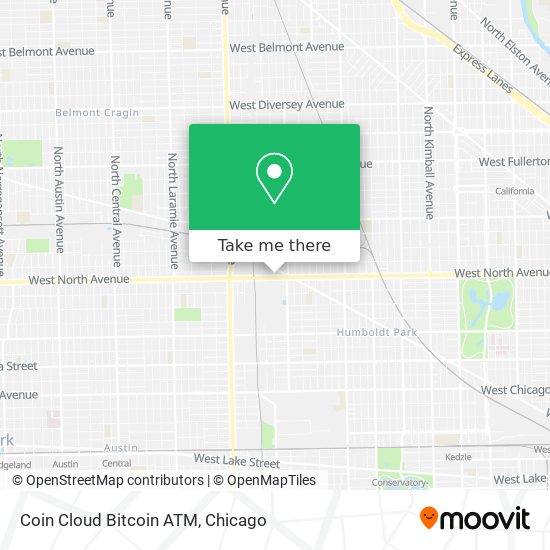 Mapa de Coin Cloud Bitcoin ATM