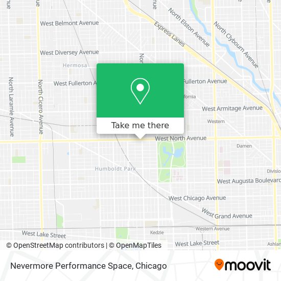 Mapa de Nevermore Performance Space