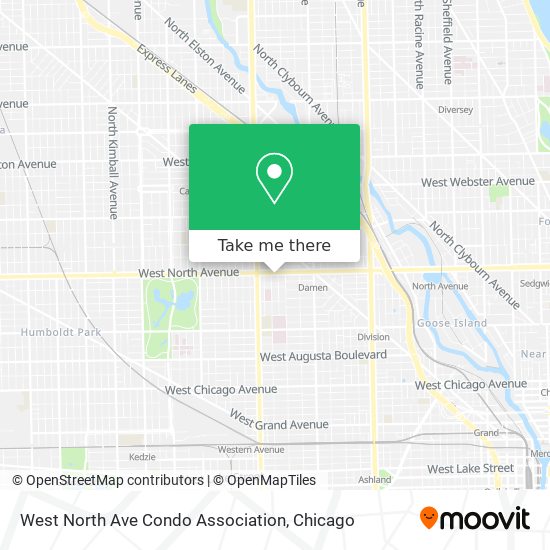 West North Ave Condo Association map