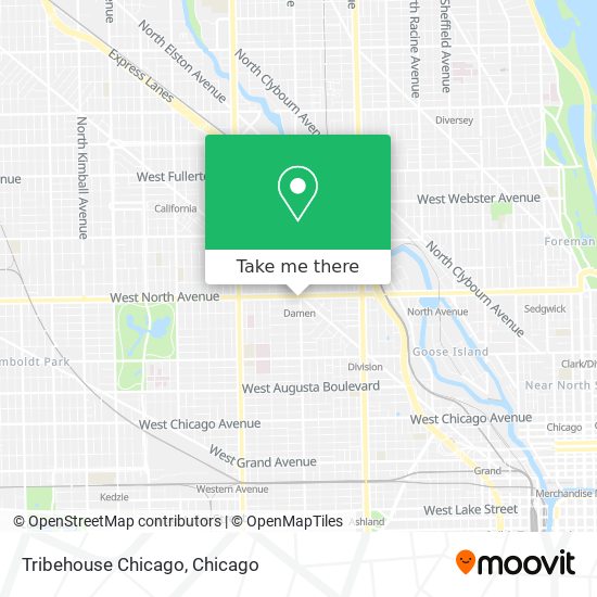 Tribehouse Chicago map