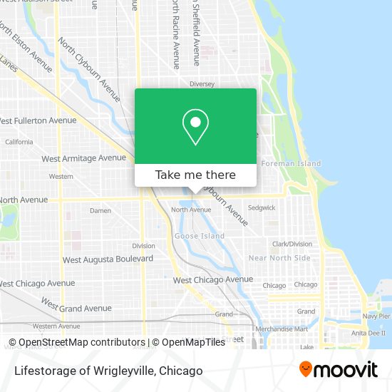 Lifestorage of Wrigleyville map