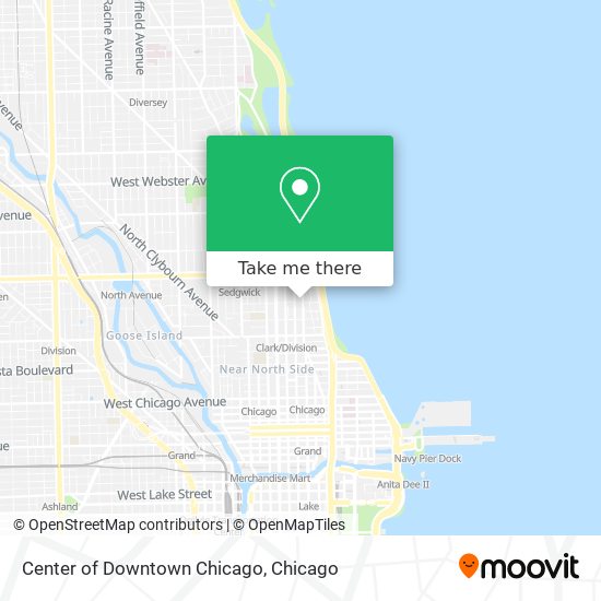 Center of Downtown Chicago map