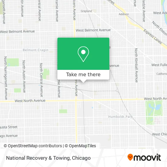 National Recovery & Towing map