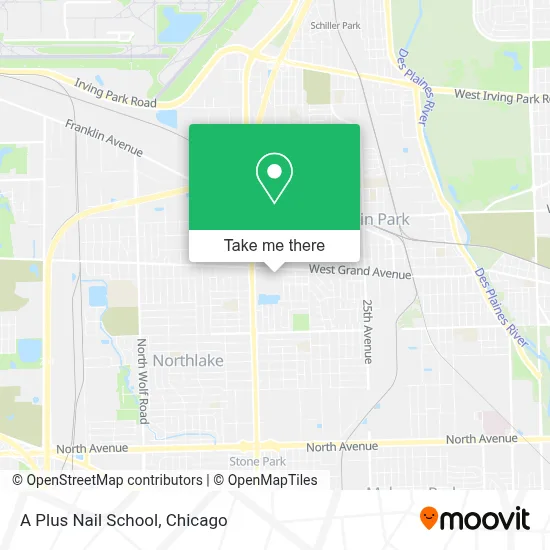 A Plus Nail School map