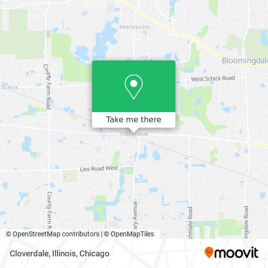 Mapa de Cloverdale, Illinois