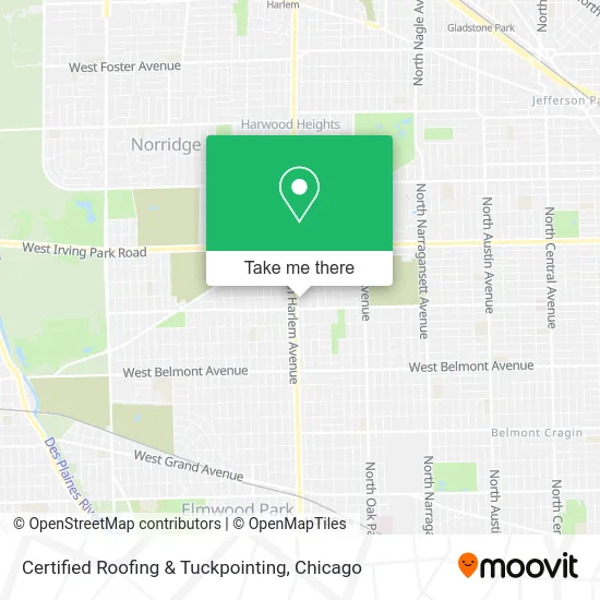 Certified Roofing & Tuckpointing map