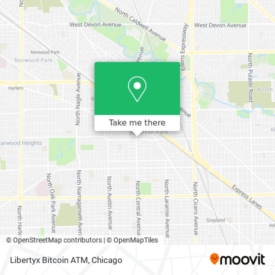 Mapa de Libertyx Bitcoin ATM