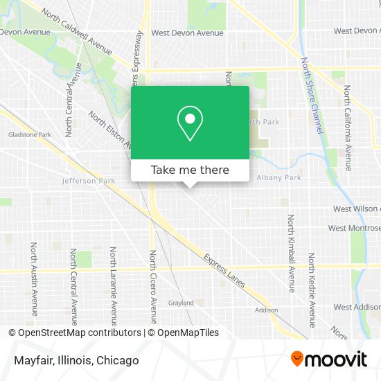 Mapa de Mayfair, Illinois