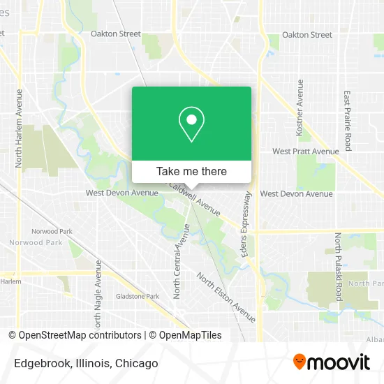 Edgebrook, Illinois map
