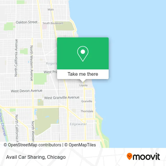 Avail Car Sharing map