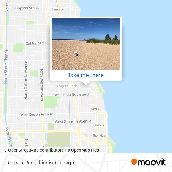 Mapa de Rogers Park, Illinois