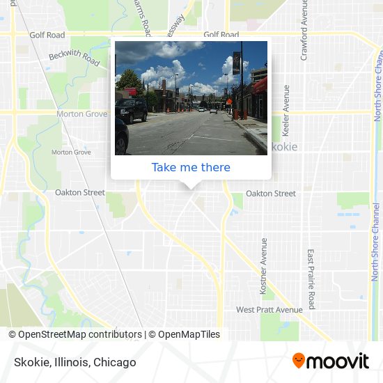 Mapa de Skokie, Illinois