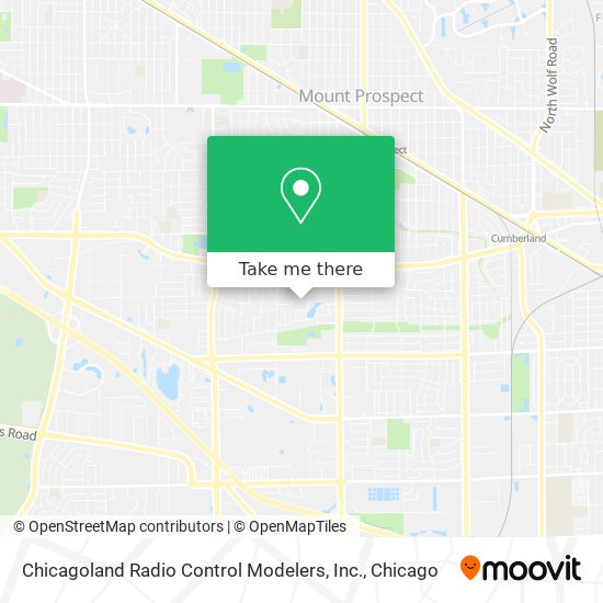 Mapa de Chicagoland Radio Control Modelers, Inc.