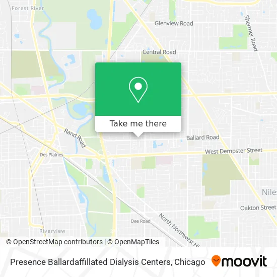 Mapa de Presence Ballardaffillated Dialysis Centers