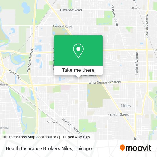 Health Insurance Brokers Niles map