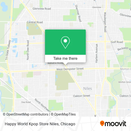 Happy World Kpop Store Niles map