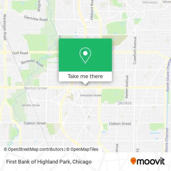 First Bank of Highland Park map