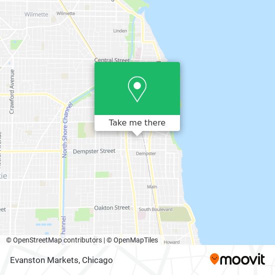 Evanston Markets map