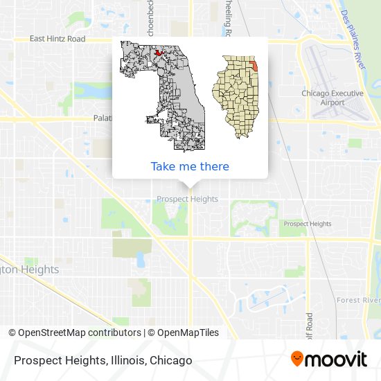 Prospect Heights, Illinois map