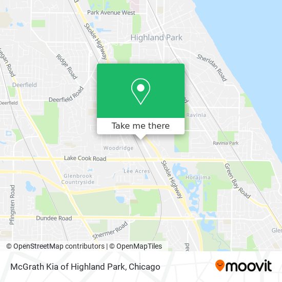 McGrath Kia of Highland Park map