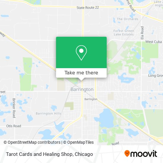 Tarot Cards and Healing Shop map
