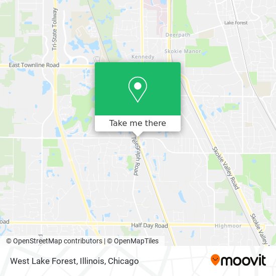 West Lake Forest, Illinois map