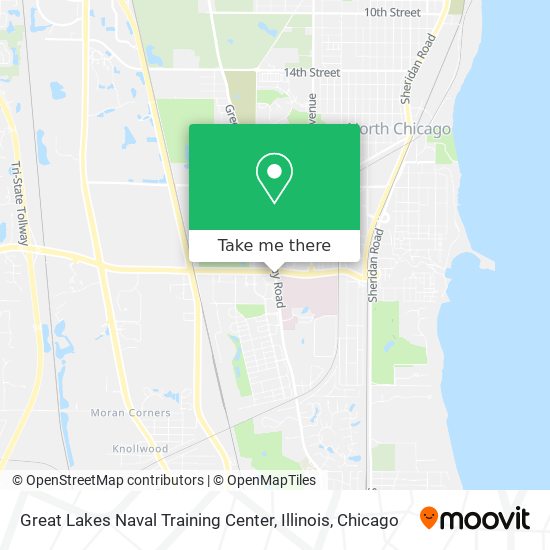 Great Lakes Naval Training Center, Illinois map