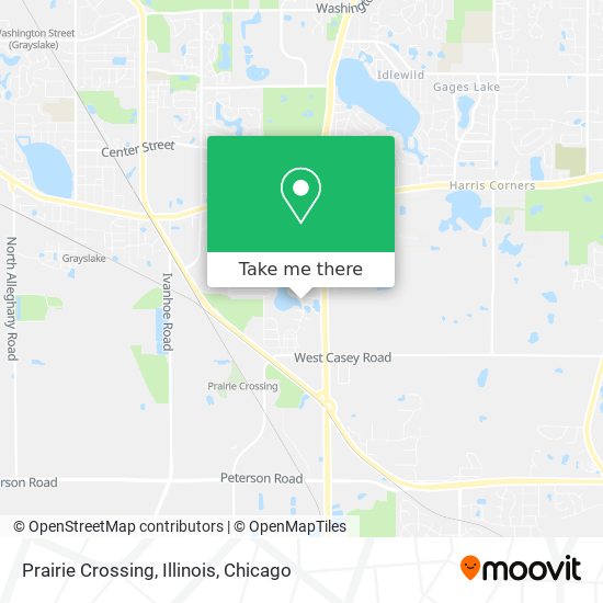 Mapa de Prairie Crossing, Illinois