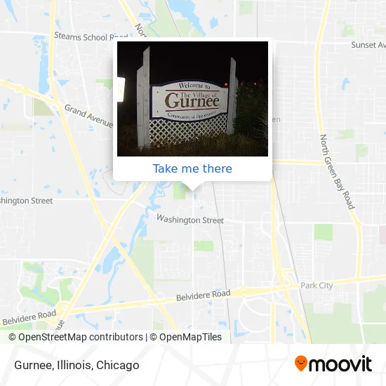 Gurnee, Illinois map