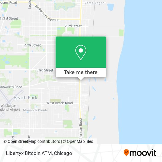 Mapa de Libertyx Bitcoin ATM