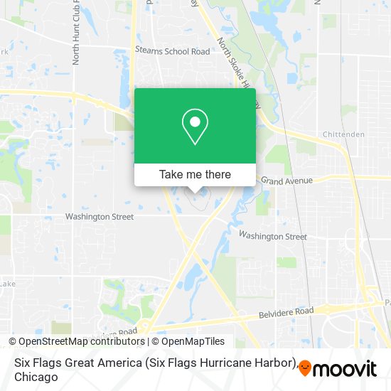 Six Flags Great America (Six Flags Hurricane Harbor) map