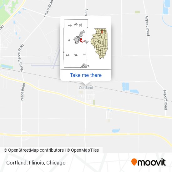 Mapa de Cortland, Illinois