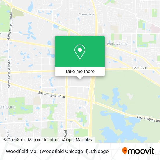 Mapa de Woodfield Mall (Woodfield Chicago Il)