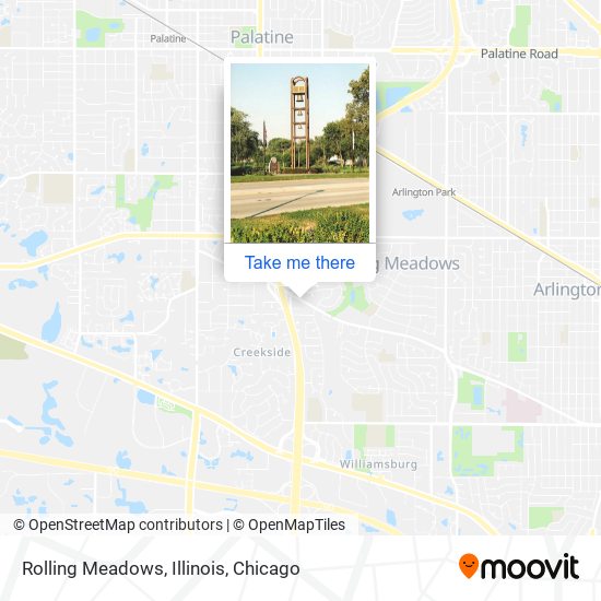 Mapa de Rolling Meadows, Illinois