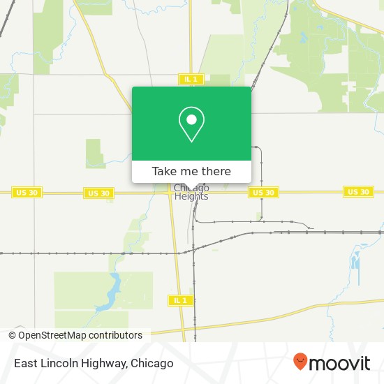 East Lincoln Highway map